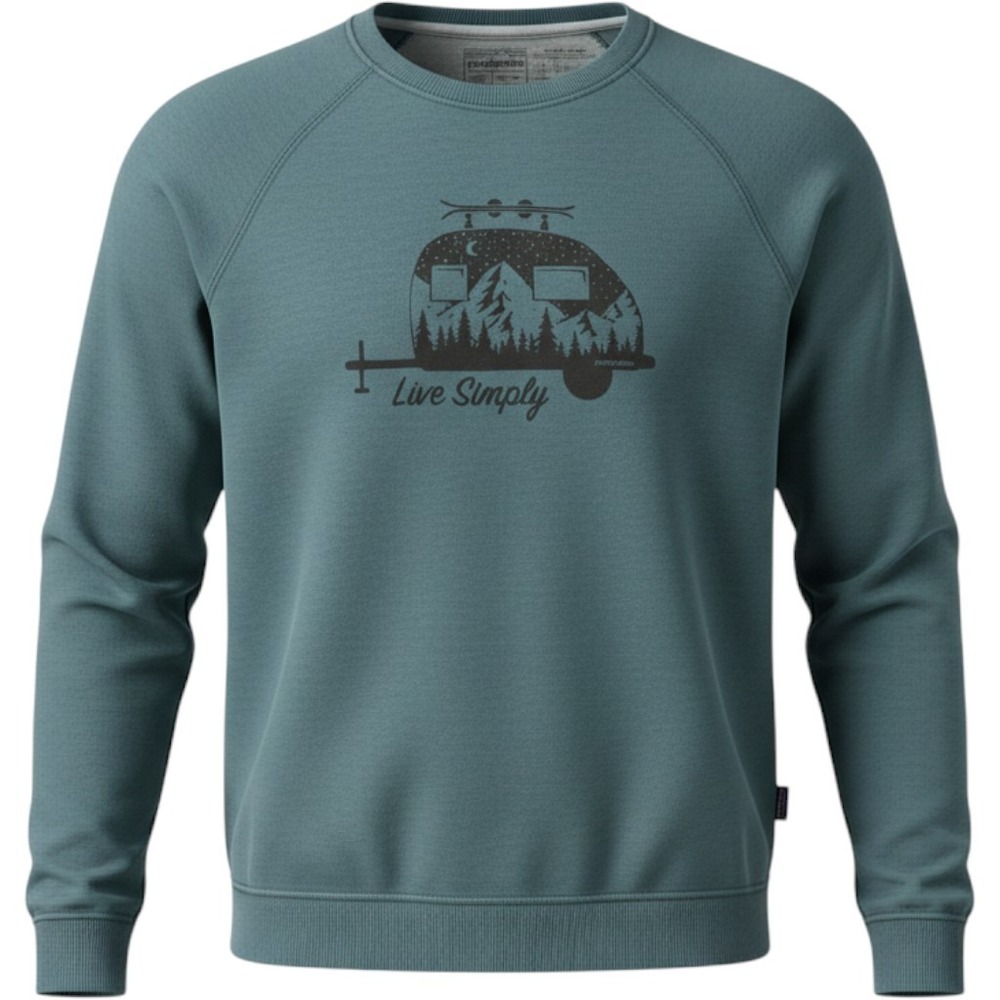 Patagonia Uprisal Crew Sweatshirt Mens Medium Live Simply Camper Blue 39559